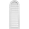 Ekena Millwork Round Top Surface Mount PVC Gable Vent: Functional, w/ 2"W x 2"P Brickmould Sill Frame, 14"W x 38"H GVPRT14X3803SF - alternate 1